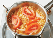 토마토라면 조리 과정 5